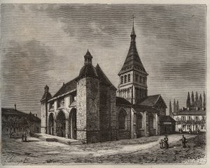 Notre Dame de Wassy - Haute-Marne in de regio Champagne-Ardenne - gravure in 
