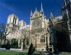 Notre Dame vanuit het zuiden, 1163-1345 door French School