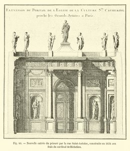 Nieuwe ingang van het prioraat via de rue Saint-Antoine, gebouwd in 1634 op kosten van kardinaal de Richelieu door French School