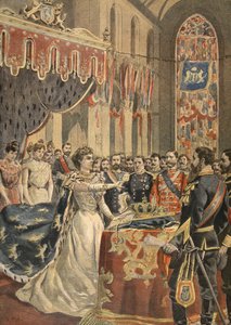 Eed van de Grondwet van Koningin Wilhelmina, illustratie uit Le Petit Journal: Supplement illustre, 1898 door French School