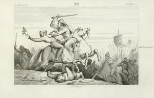 Odo, koning van West-Francië, vecht tegen de Vikingen