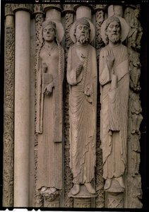 Oude Testament figuren, van de noordelijke stijlen van de centrale deur van het Koninklijke Portaal van de westgevel