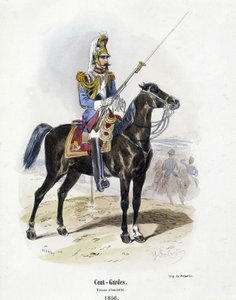 Honderd - Wachten: Kostuum van escorte in 1856 - in 