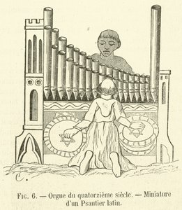 Orgue du quatorzieme siecle, Miniature d