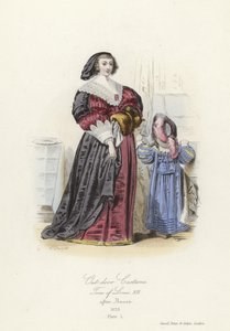Buitenkostuum uit de tijd van Lodewijk XIII van Frankrijk door French School