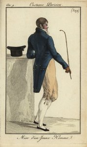 Outfit van een jongeman of Incroyable door French School