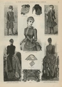 Pagina uit La Mode Illustrée, 1885 door French School