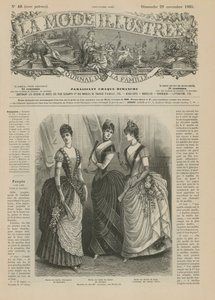Pagina uit La Mode Illustrée, 1885 door French School
