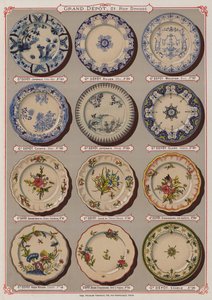 Pagina uit de catalogus van het Grand Depot de Porcelaines, Faiences et Verreries