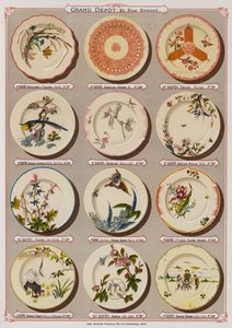 Pagina uit de catalogus van het Grand Depot de Porcelaines, Faiences et Verreries