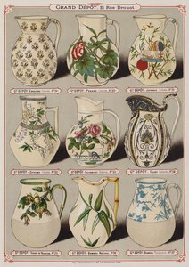 Pagina uit de catalogus van het Grand Depot de Porcelaines, Faiences et Verreries