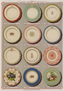 Pagina uit de catalogus van het Grand Depot de Porcelaines, Faiences et Verreries