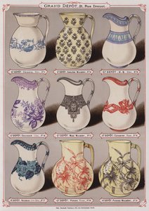 Pagina uit de catalogus van het Grand Depot de Porcelaines, Faiences et Verreries