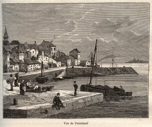 Paimboeuf - Loire-Atlantique, in de regio Pays de la Loire - gravure in 