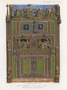 Geschilderde eikenhouten kast in het stadhuis van Lüneburg door French School