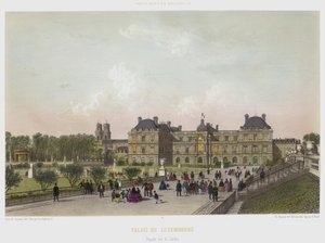 Luxemburgpaleis, gevel aan de tuinzijde door French School