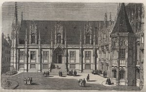 Palais de Justice de Rouen - gravure in 