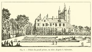 Paleis van de grootprior, in 1650; naar I Sylvestre