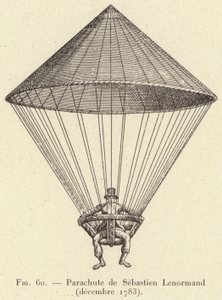 Parachute de Sebastien Lenormand (decembre 1783) door French School