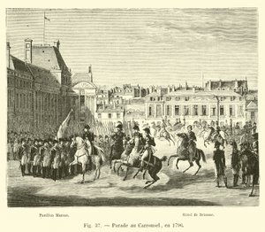 Parade op de Carrousel, in 1796