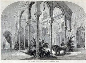Parc du Montsouris: interieur van het Palais du Bey in Tunis op de Wereldtentoonstelling van 1867 door French School