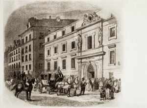Parijs Conservatorium in de jaren 1830 (gravure) door French School