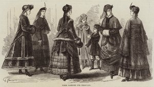 Parijse mode voor februari (gravure) door French School