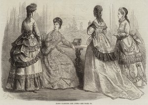 Parijse mode voor juni (gravure)