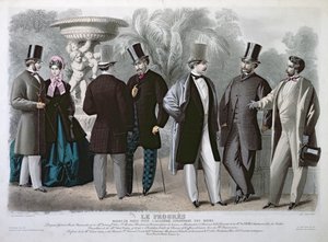 Parijse modeplaat voor Le Progres, juni 1864