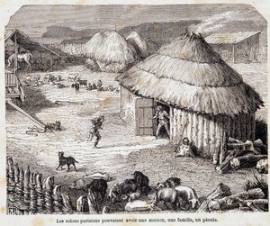 Parijse kolonisten konden een huis, een gezin, een pecule hebben (Gallische inwoners van Lutetia) - in 