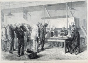 Parlementsverkiezingen: een stembureau in Beauce - in "Le Monde Illustré", maart 1876 door French School