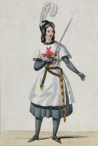 Pauline Garcia-Viardot in de rol van Tancredi in de opera van Gioacchino Rossini in het Theatre Italien, Parijs