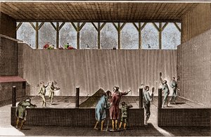 Paulmerie - Spel van Palm en Sneeuwschoenlopen - Jeu de Paume kort - La Grande Encyclopedie, ou Dictionnaire Raisonne des Sciences, des Arts et des Metiers door Denis Diderot en Jean d
