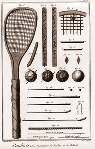 Paulmerie - Palmspel - Paulme en biljartinstrumenten - palmspel paddle-bats of battoirs - 