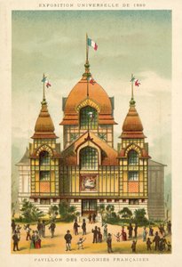 Paviljoen van de Franse Koloniën, Exposition Universelle 1889, Parijs door French School