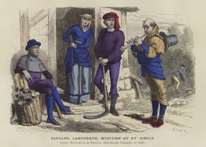 Boeren, arbeider en muzikant, 15e eeuw