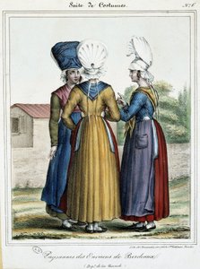 Boeren van Bordeaux - lithografie door French School