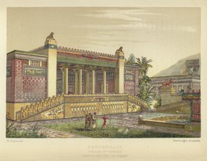 Persepolis, Paleis van Darius, Perspectief van de gevel door French School