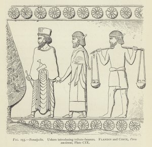 Persepolis, bedienden introduceren schatplichtigen