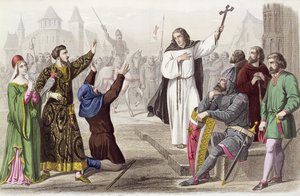 Peter de Kluizenaar (1050-1115) predikend tijdens de Eerste Kruistocht in 1095
