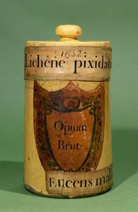 Farmaceutische pot voor het opslaan van rauwe opium, 1632