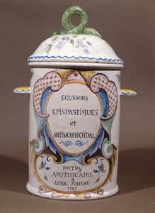 Farmaceutische pot uit de Patry-apotheek in Longjumeau, 1767 door French School
