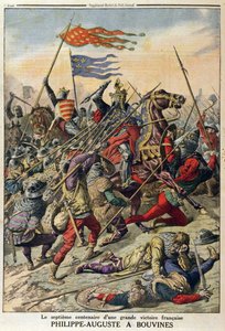 Philippe-Auguste bij Bouvines, illustratie uit Le Petit Journal, 27 juli 1914