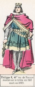 Filips II, 42e koning van Frankrijk, besteeg de troon in 1180, stierf in 1223