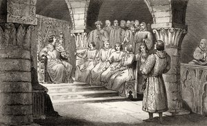 Philippe V (1293-1322) de Lange en de Staten-Generaal verwerpen de aanspraken van Jeanne II, uit 