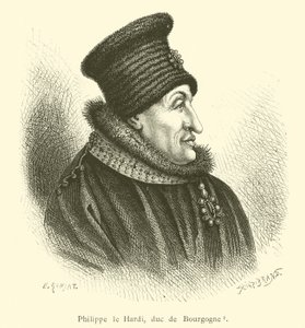 Filips de Stoute, hertog van Bourgondië (gravure) door French School