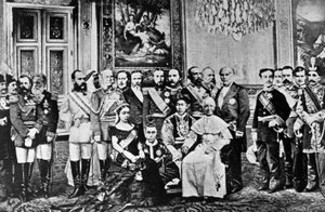 Fotomontage van wereldleiders, 1867 door French School