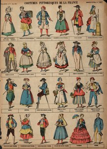 Pittoreske kostuums van Frankrijk