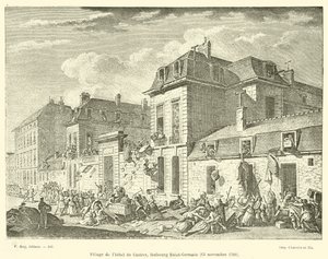 Plundering van het hotel de Castres, faubourg Saint-Germain, 13 november 1790 door French School