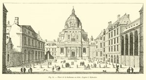Place de la Sorbonne in 1650, naar I Sylvestre